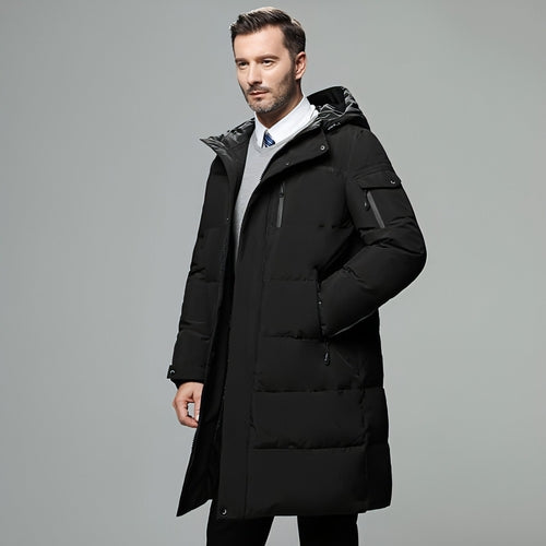 Plumífero largo acolchado para hombre