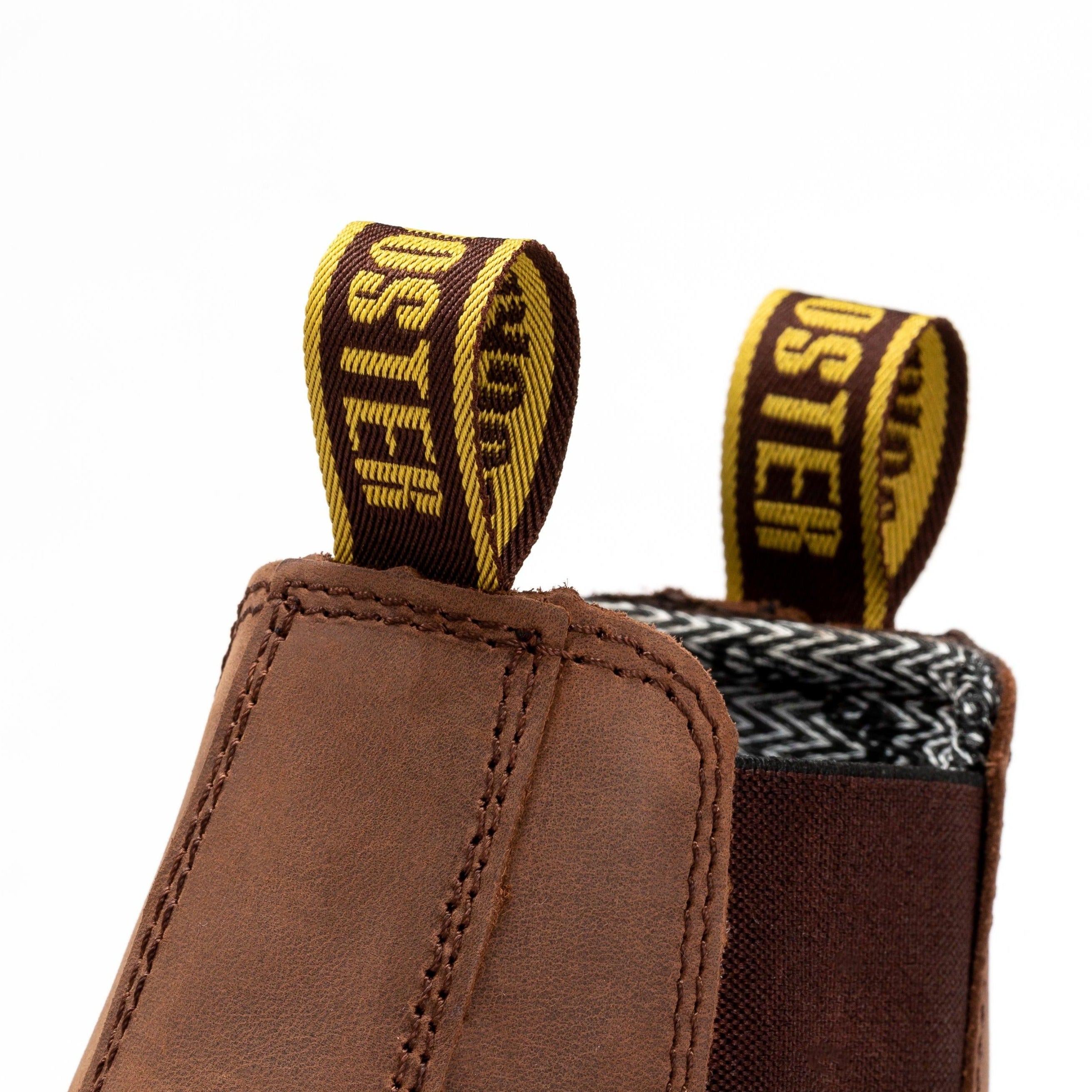 ROCKROOSTER Lumen Brown 6 pulgadas Botas de trabajo de cuero sin cordones AK224