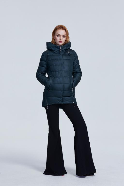 Abrigo de invierno con capucha para mujer, chaqueta informal tipo parka para mujer