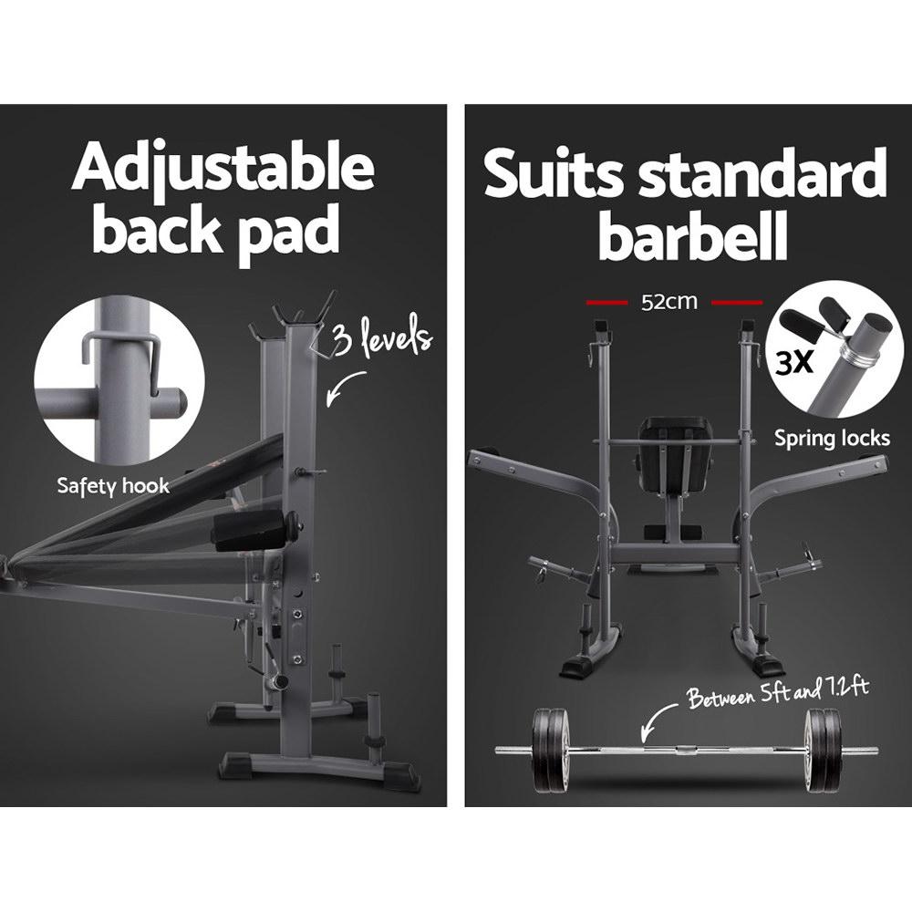 Banco de Pesas Everfit 8 en 1 Plegable Ajustable para Gimnasio en Casa