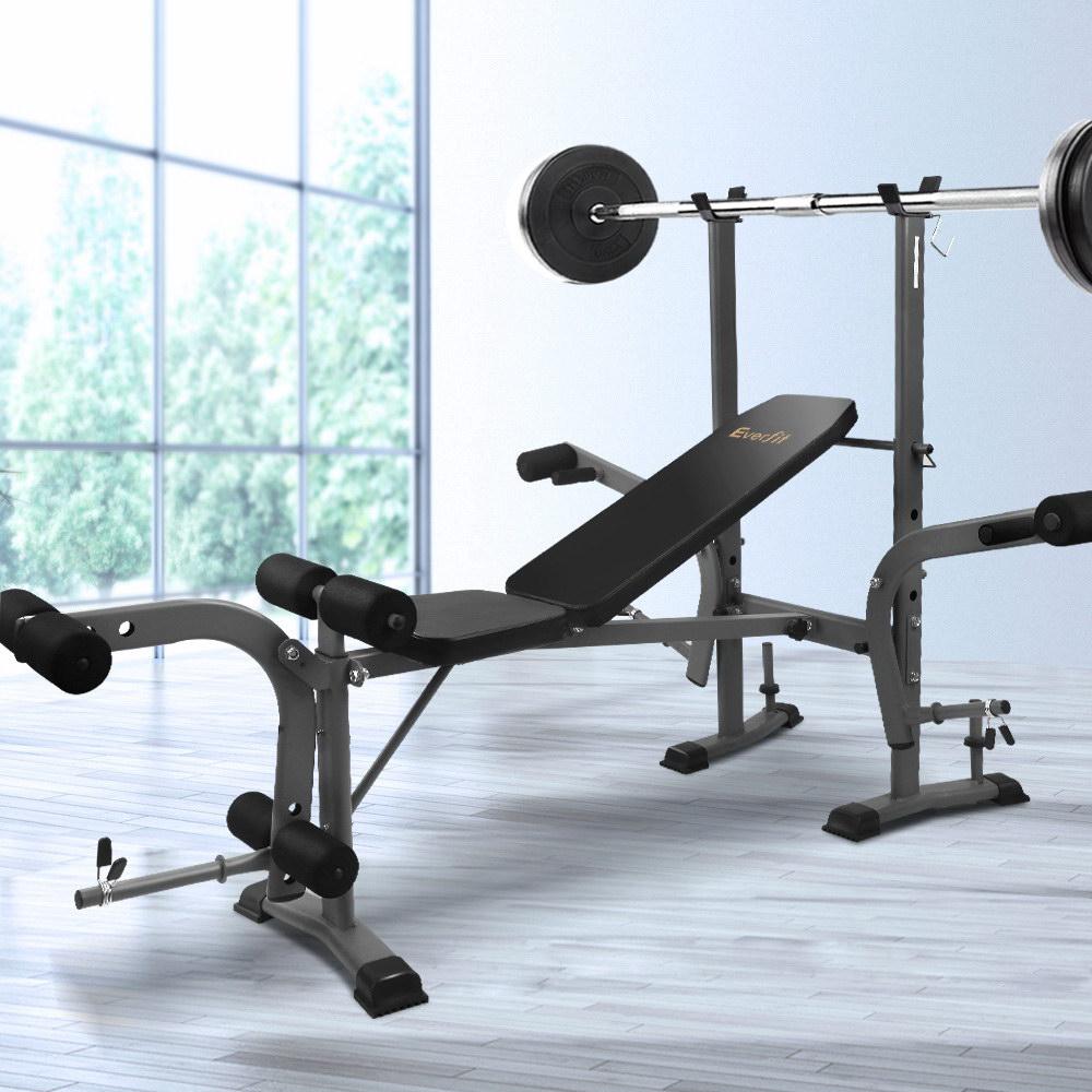 Banco de Pesas Everfit 8 en 1 Plegable Ajustable para Gimnasio en Casa