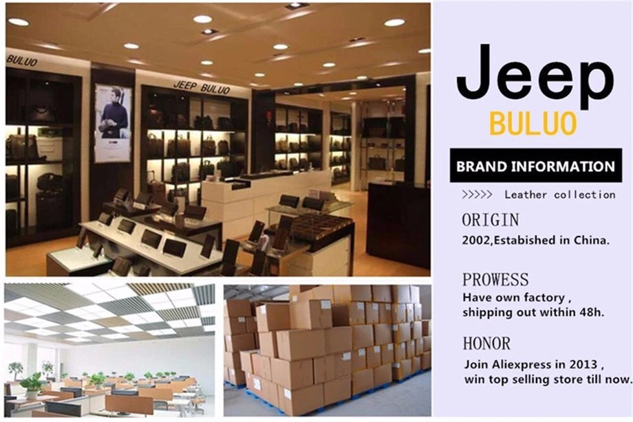 JEEP BULUO Multi-function Business Handbags Men New Man&
