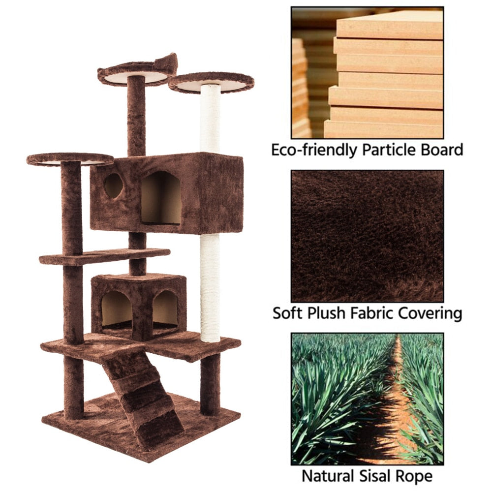 Torre de cuerda de sisal para gatos