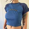 Wholesale 2026 Y2K Women Streetwear Custom OEM Logo Knitted Crop Top Sexy Breathable Short Summer