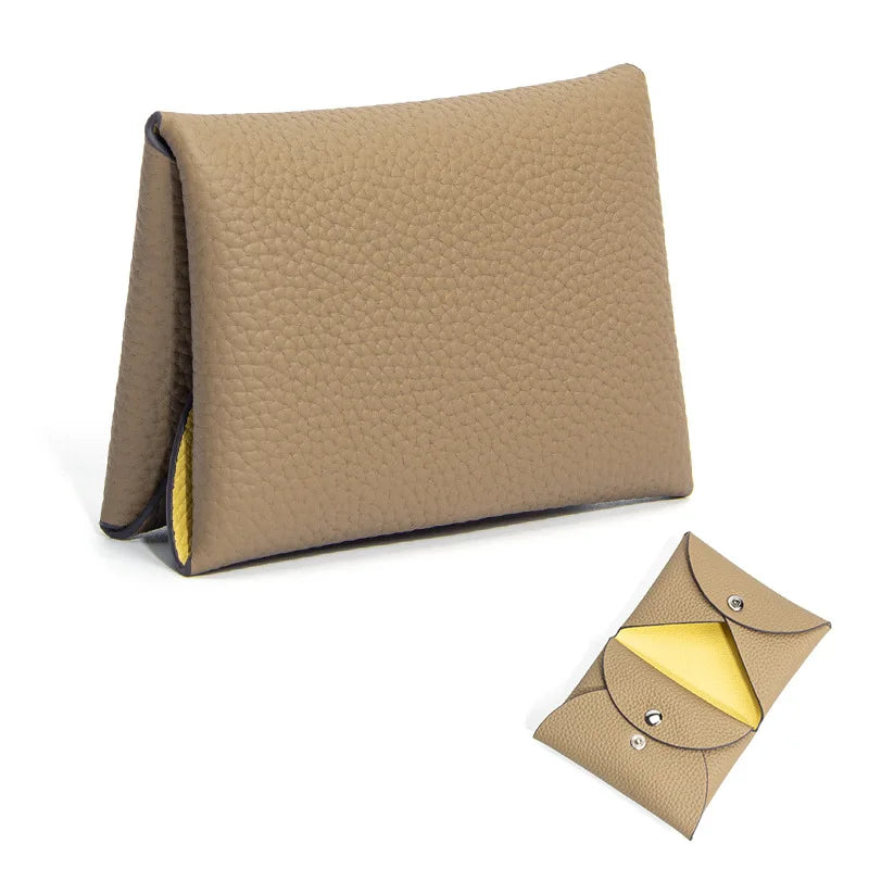 Cowhide Mini Envelope Card Bag Women&