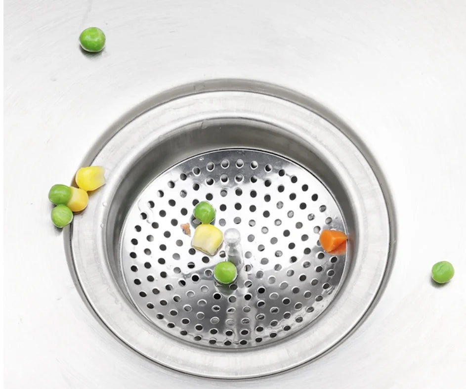 Colador de fregadero de cocina, tapón, filtro de drenaje de repuesto de acero inoxidable, recogedor de pelo para bañera, trampa para residuos, accesorios de baño