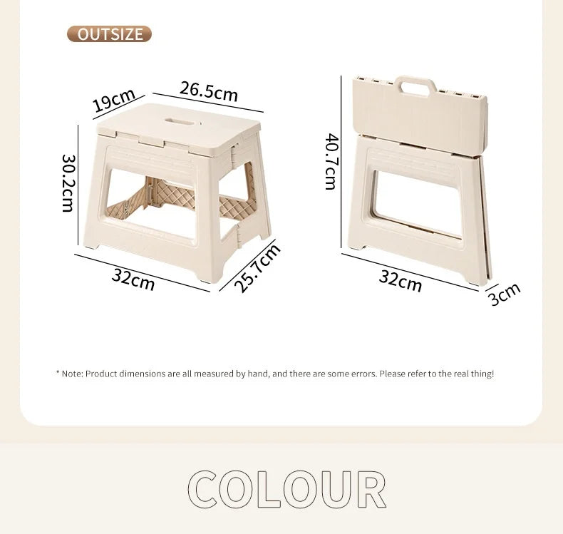Portable Plastic Folding Stool Outdoor Adult Train Fishing Stool Compact Collapse Bathing Short Stool for Travel And Camping