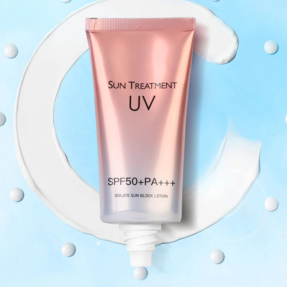 Crema solar duradera Protector facial Bloqueador solar Spf50 Gel Aislamiento Loción Crema Blanqueadora Cremas Hidratante facial Blanqueadora
