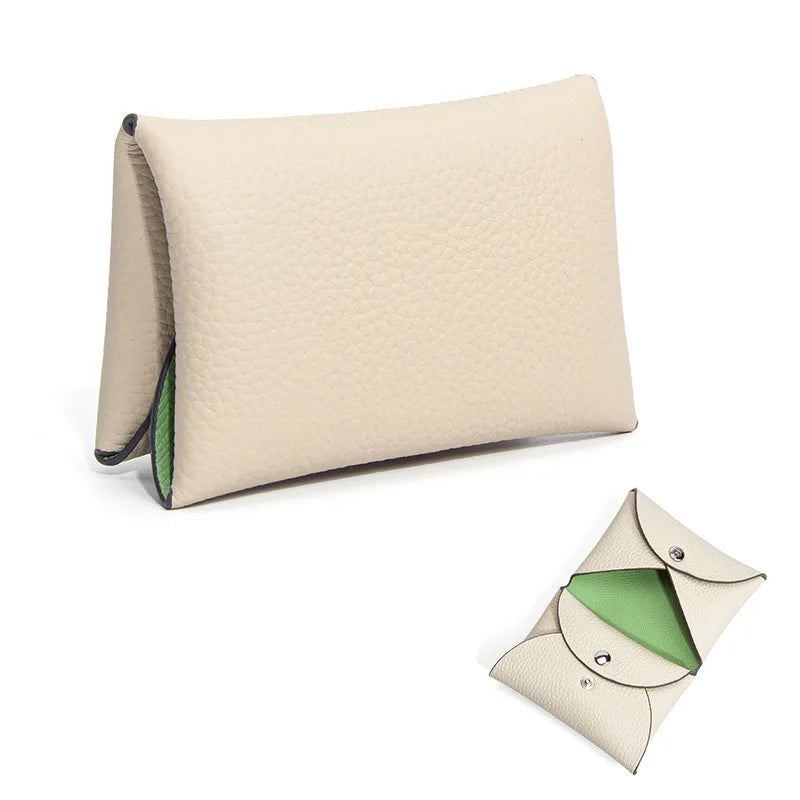 Cowhide Mini Envelope Card Bag Women&
