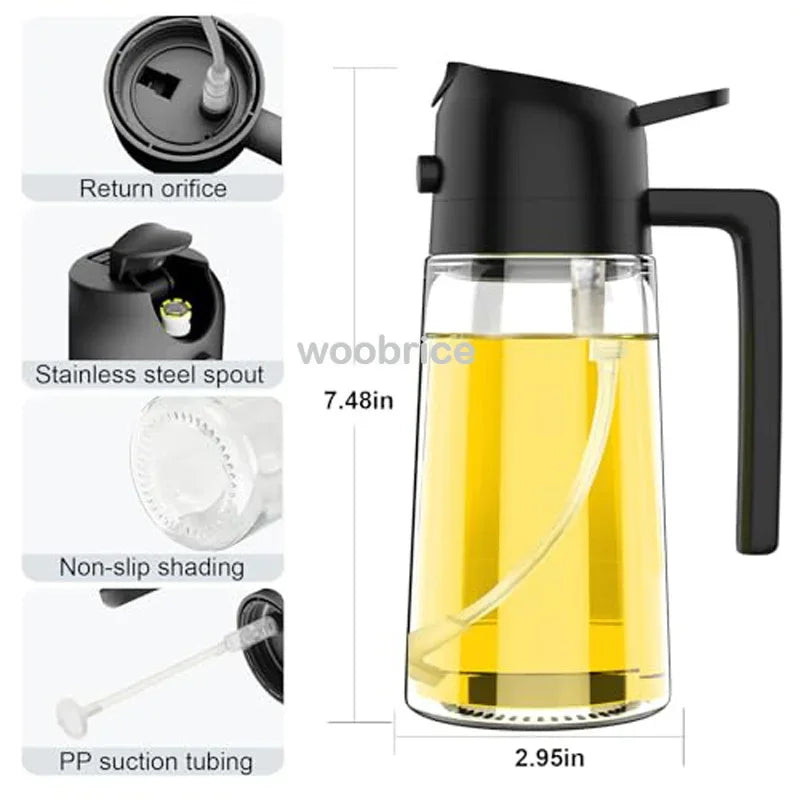 Pulverizador de aceite de oliva para verter aceite de cocina y especias
