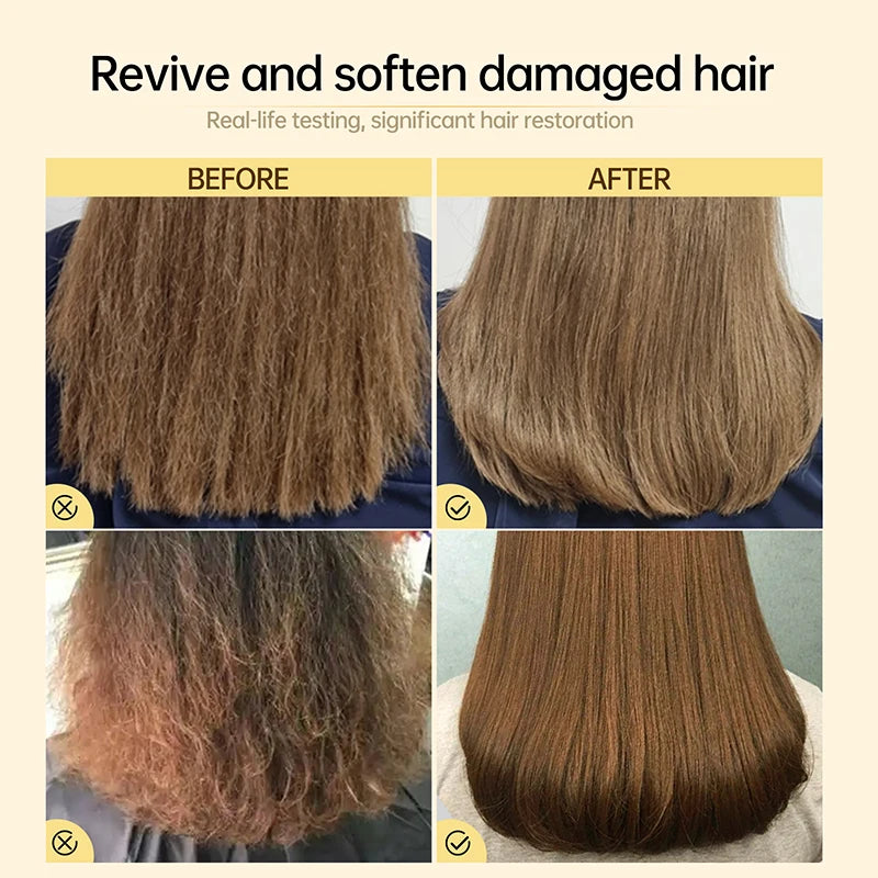 PURC Mascarilla Capilar 8 Segundos Alisadora de Queratina Crema Tratamiento Capilar Suave Reparación Cabello Dañado Encrespado Cuidado Capilar Profesional
