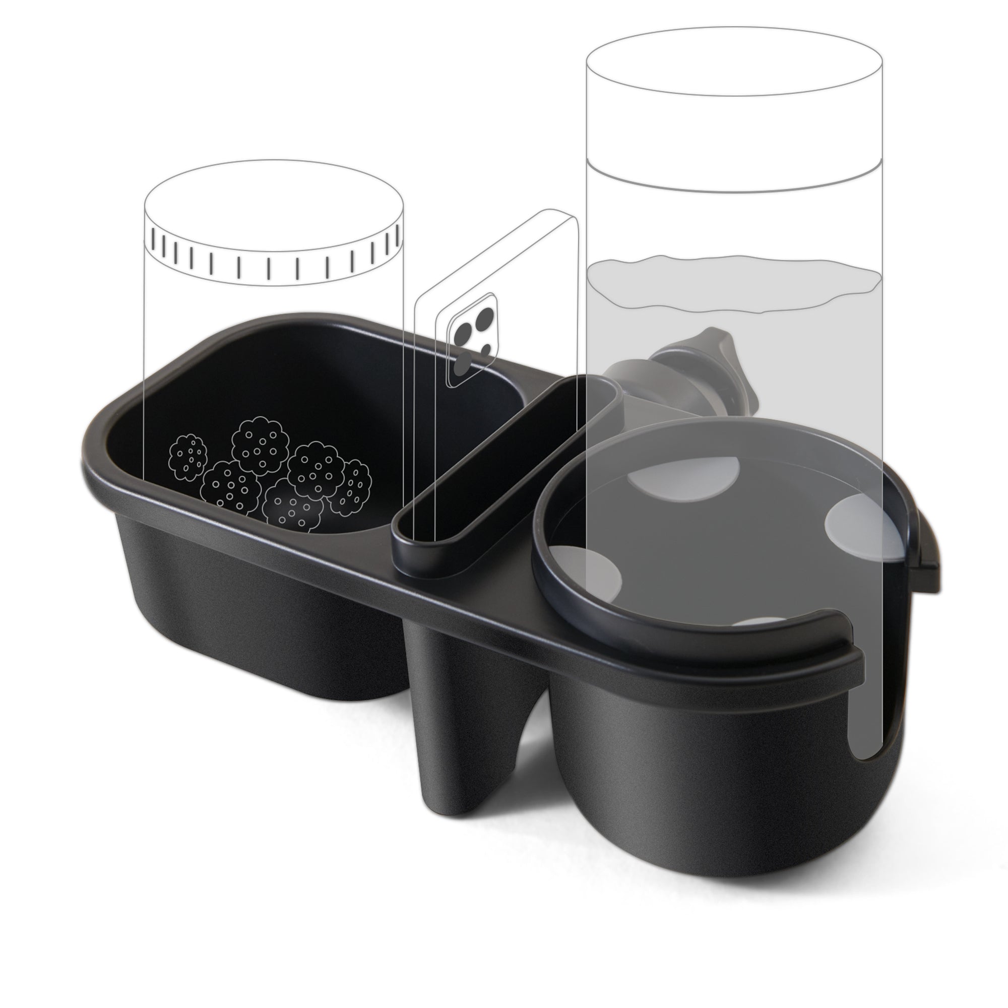 Portavasos para padres para cochecitos de bebé 3 en 1