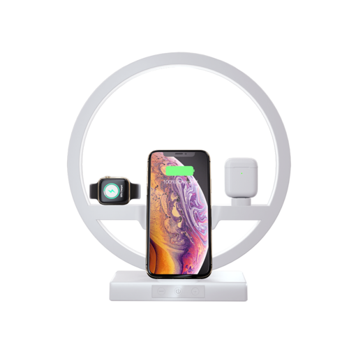 Estación de Carga Inalámbrica Rápida 3 en 1, Enchufe de EE. UU.