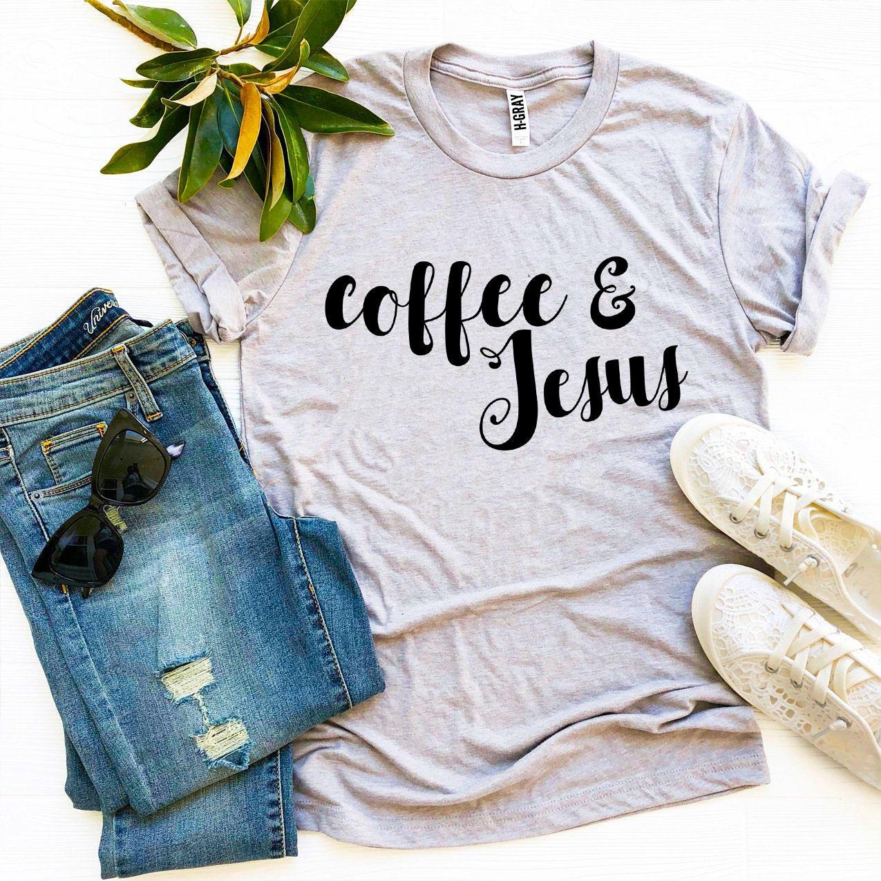 Camiseta de café y Jesús