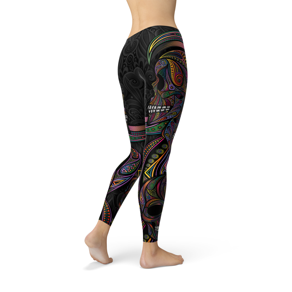 Leggings con calaveras de azúcar para mujer