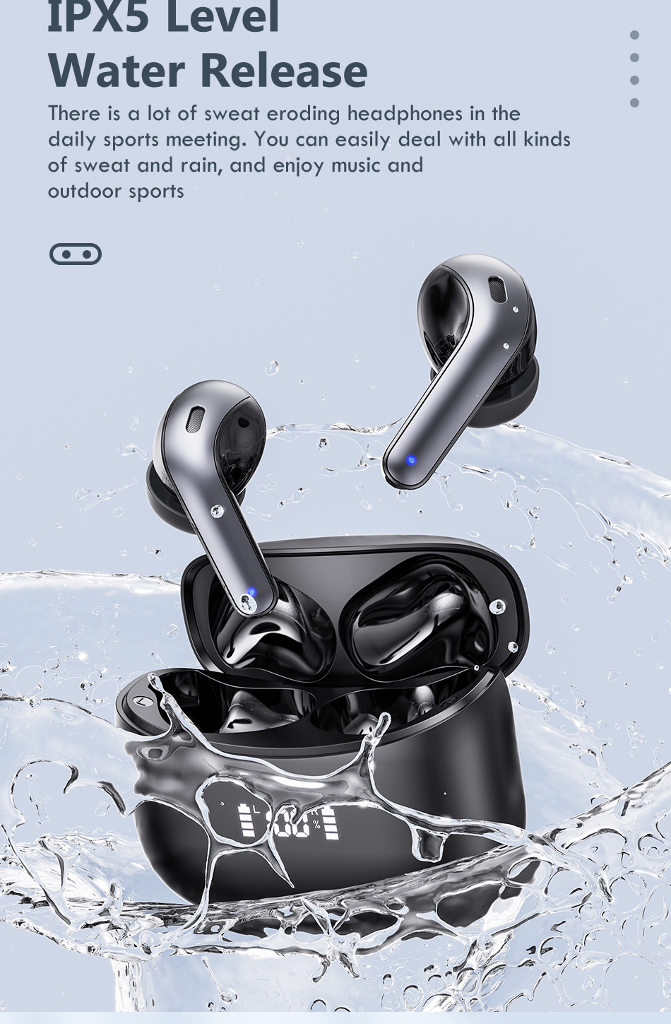 Auriculares TWS LED con Bluetooth 5.0 para Huawei iPhone