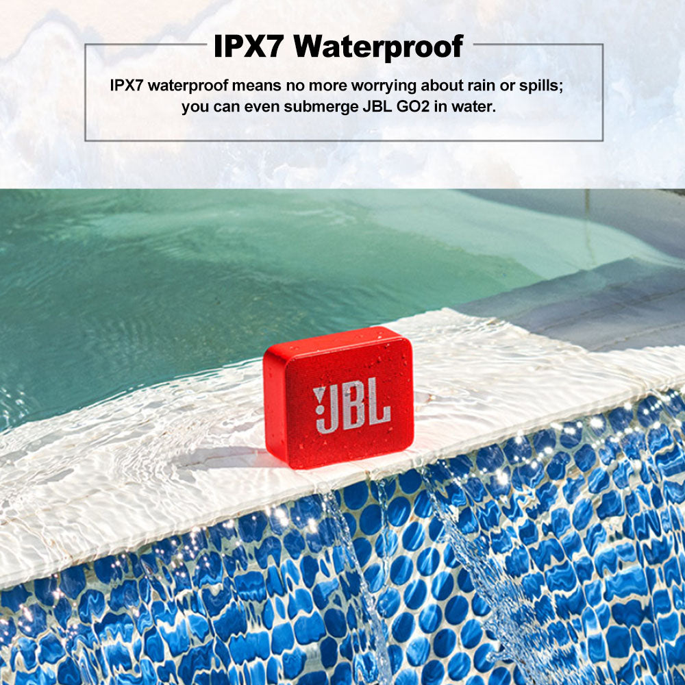 Altavoz Bluetooth Inalámbrico JBL GO 2 Resistente al Agua IPX7 con Micrófono