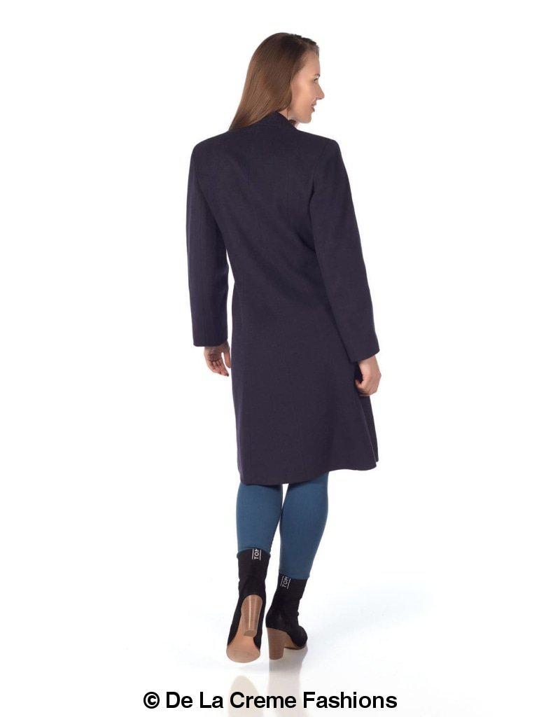 De La Creme - Abrigo largo de invierno de mezcla de mohair para mujer