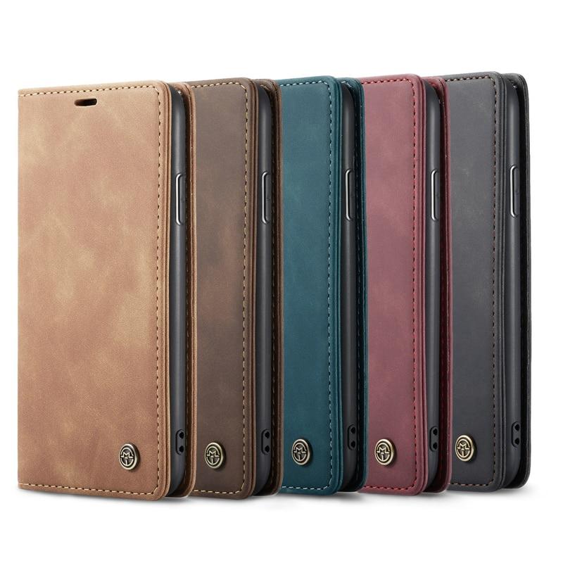 Estuche tipo billetera magnética de lujo con tapa para iPhone 7, 8, X, 11, 12, 13