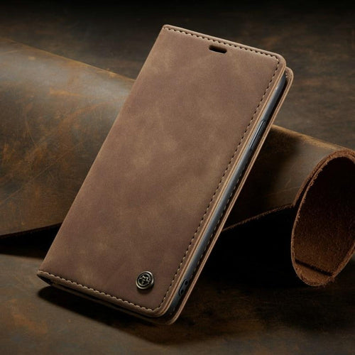 Estuche tipo billetera magnética de lujo con tapa para iPhone 7, 8, X, 11, 12, 13