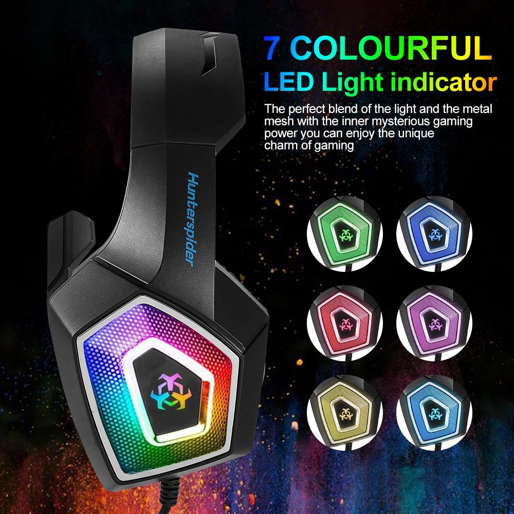 Auriculares de juego estéreo Dragon LED con micrófono