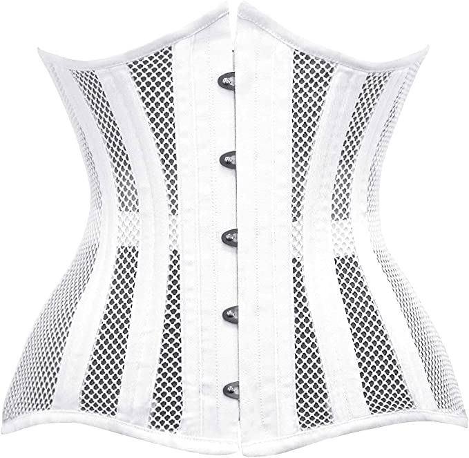 CORSÉ DE MALLA EN BLANCO