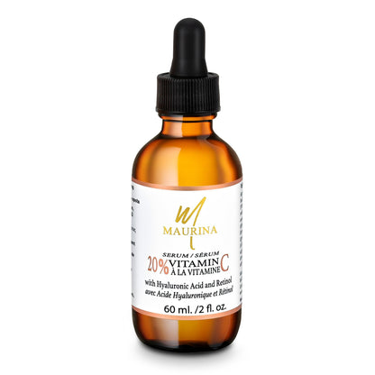 Sérum facial - Sérum con 20% Vitamina C, Ácido Hialurónico y Retinol