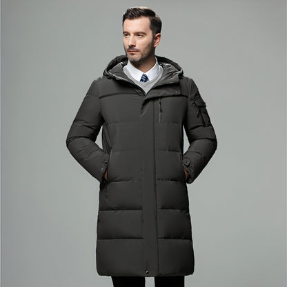 Plumífero largo acolchado para hombre
