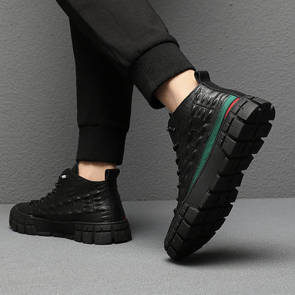 UrbanEdge™ – Botines de cuero para hombre con forro cálido
