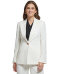 DKNY Womens Peak-Collar Single-Button Long-Sleeve Blazer