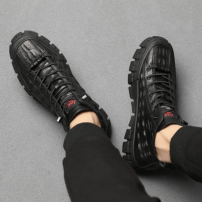UrbanEdge™ – Botines de cuero para hombre con forro cálido