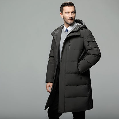 Plumífero largo acolchado para hombre