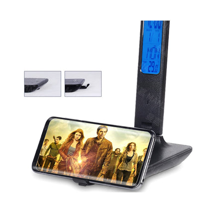 Lámpara Plus 3 en 1 con cargador de teléfono, reloj y termostato