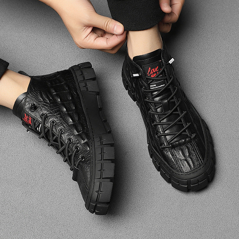 UrbanEdge™ – Botines de cuero para hombre con forro cálido