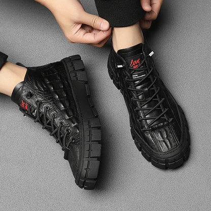 UrbanEdge™ – Botines de cuero para hombre con forro cálido