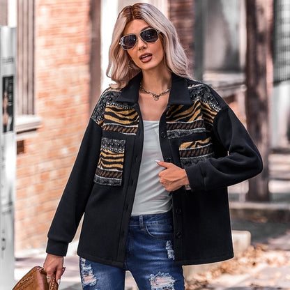 Americana extragrande con estampado de parches – Edición de lujo 25