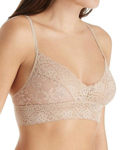 Bralette de encaje semitransparente