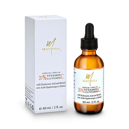 Sérum facial - Sérum con 20% Vitamina C, Ácido Hialurónico y Retinol