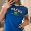 Wholesale 2026 Y2K Women Streetwear Custom OEM Logo Knitted  Crop Top Sexy Breathable Short Summer