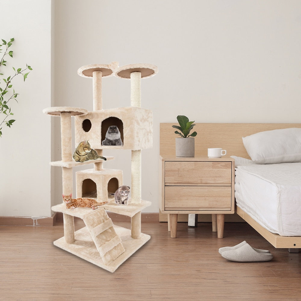 Torre de cuerda de sisal para gatos