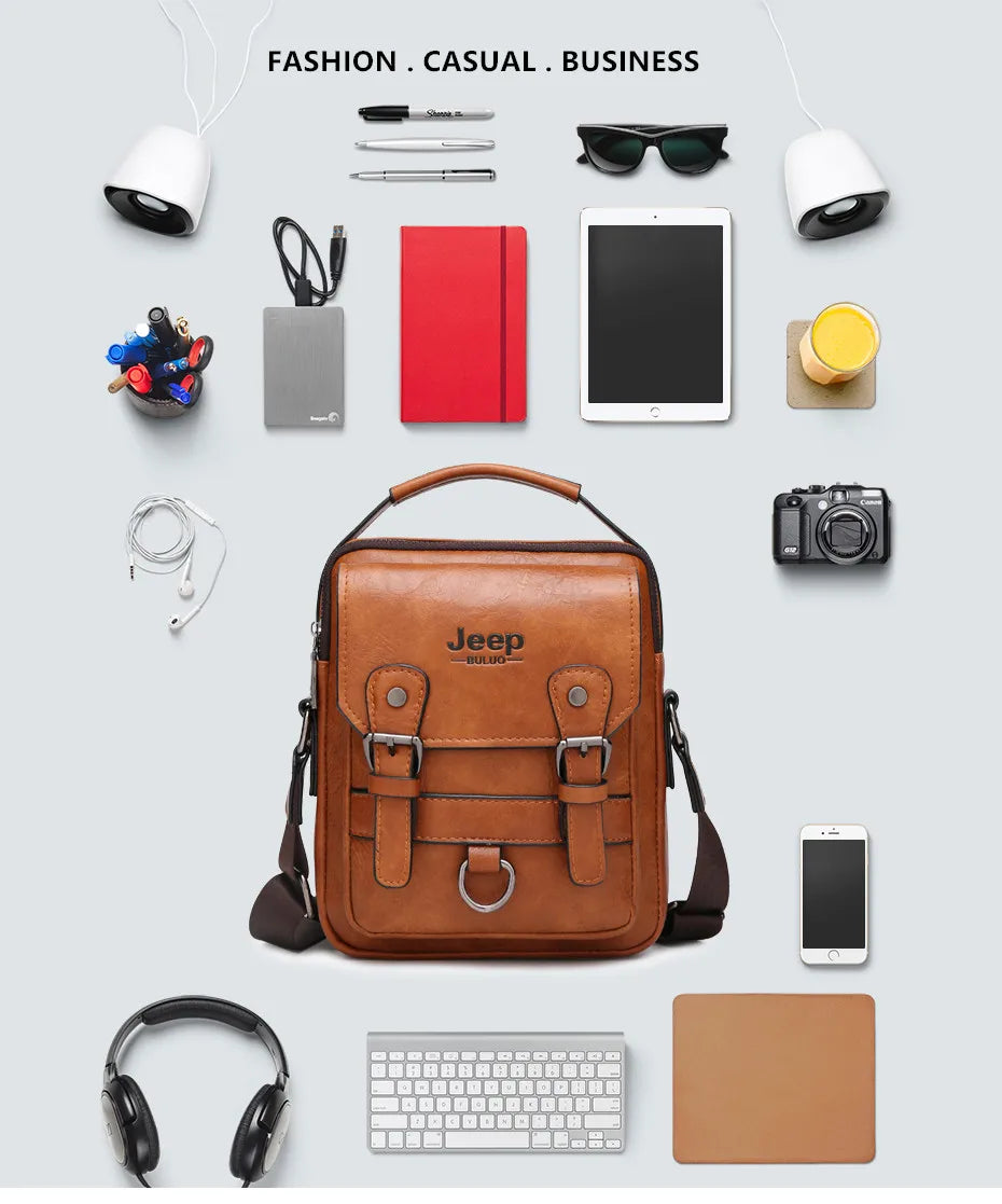 JEEP BULUO Multi-function Business Handbags Men New Man&