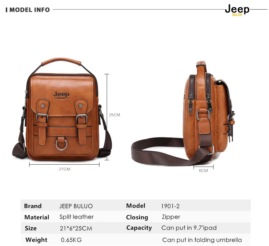 JEEP BULUO Multi-function Business Handbags Men New Man&