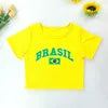 Wholesale 2026 Y2K Women Streetwear Custom OEM Logo Knitted  Crop Top Sexy Breathable Short Summer