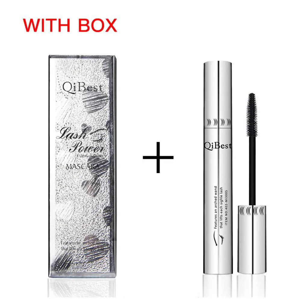QIBEST Black Mascara Eyelashes Mascara 4D Silky Eyelashes Lengthening