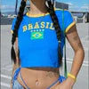 Wholesale 2026 Y2K Women Streetwear Custom OEM Logo Knitted  Crop Top Sexy Breathable Short Summer