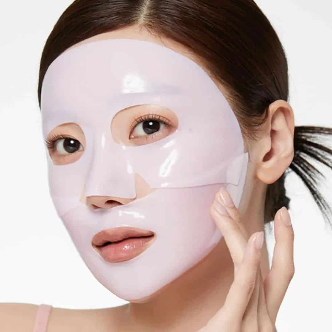 (4 unidades) Caja de mascarillas de gel de colágeno rosa PDRN de Medicube