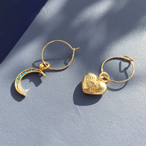 Pendientes Luna de Cristal