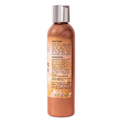 Loción Corporal Orgánica con Brillo Bronceador