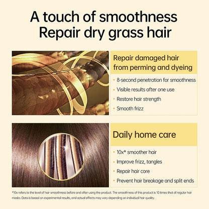 PURC Mascarilla Capilar 8 Segundos Alisadora de Queratina Crema Tratamiento Capilar Suave Reparación Cabello Dañado Encrespado Cuidado Capilar Profesional