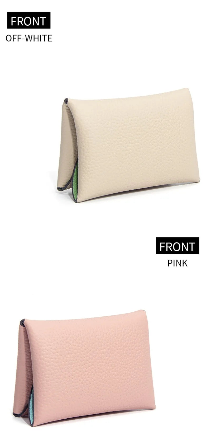 Cowhide Mini Envelope Card Bag Women's Business Card Holder Credit Cards Document Bag Coin Purse Designer Classic Card Bag